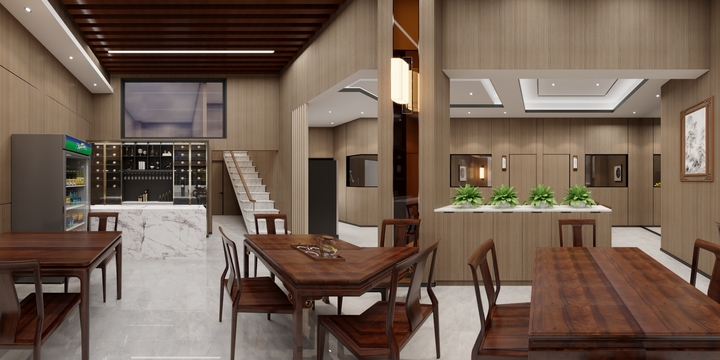 拓步设计-300平方饭店，改造后的效果-装修设计方案