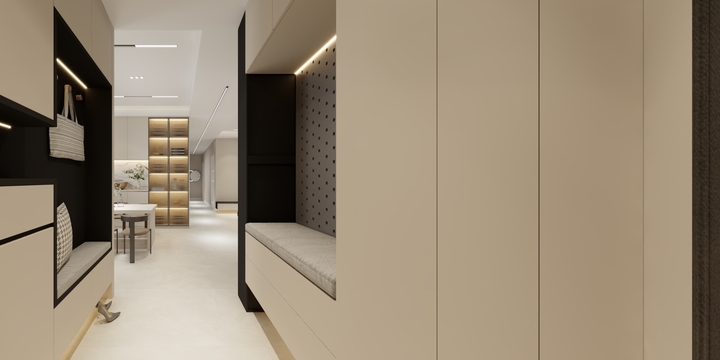 1SJ设计-雁塔区交管局四室奶油-装修设计方案