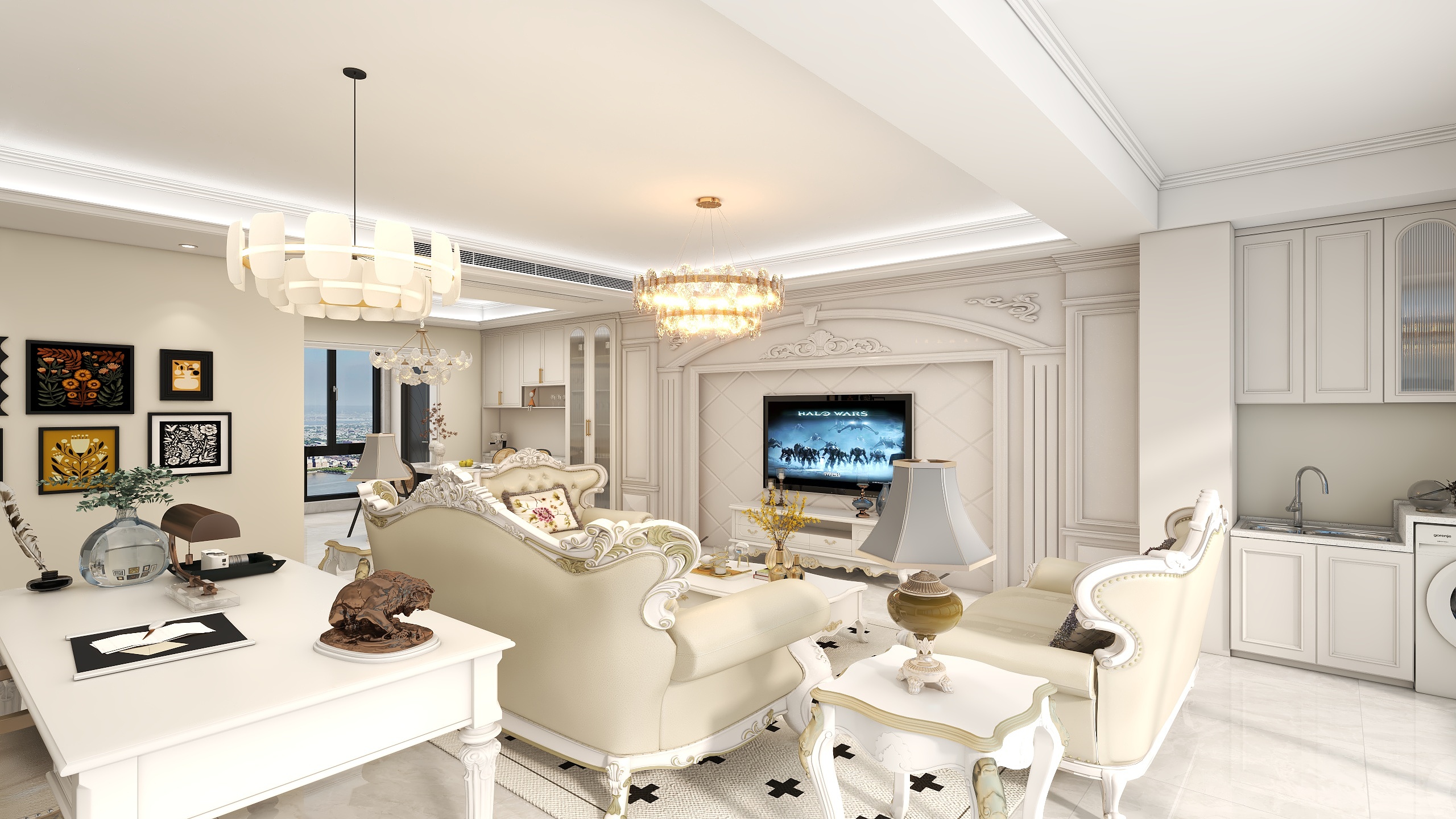 知行空间设计1-金樽府法式-装修设计方案