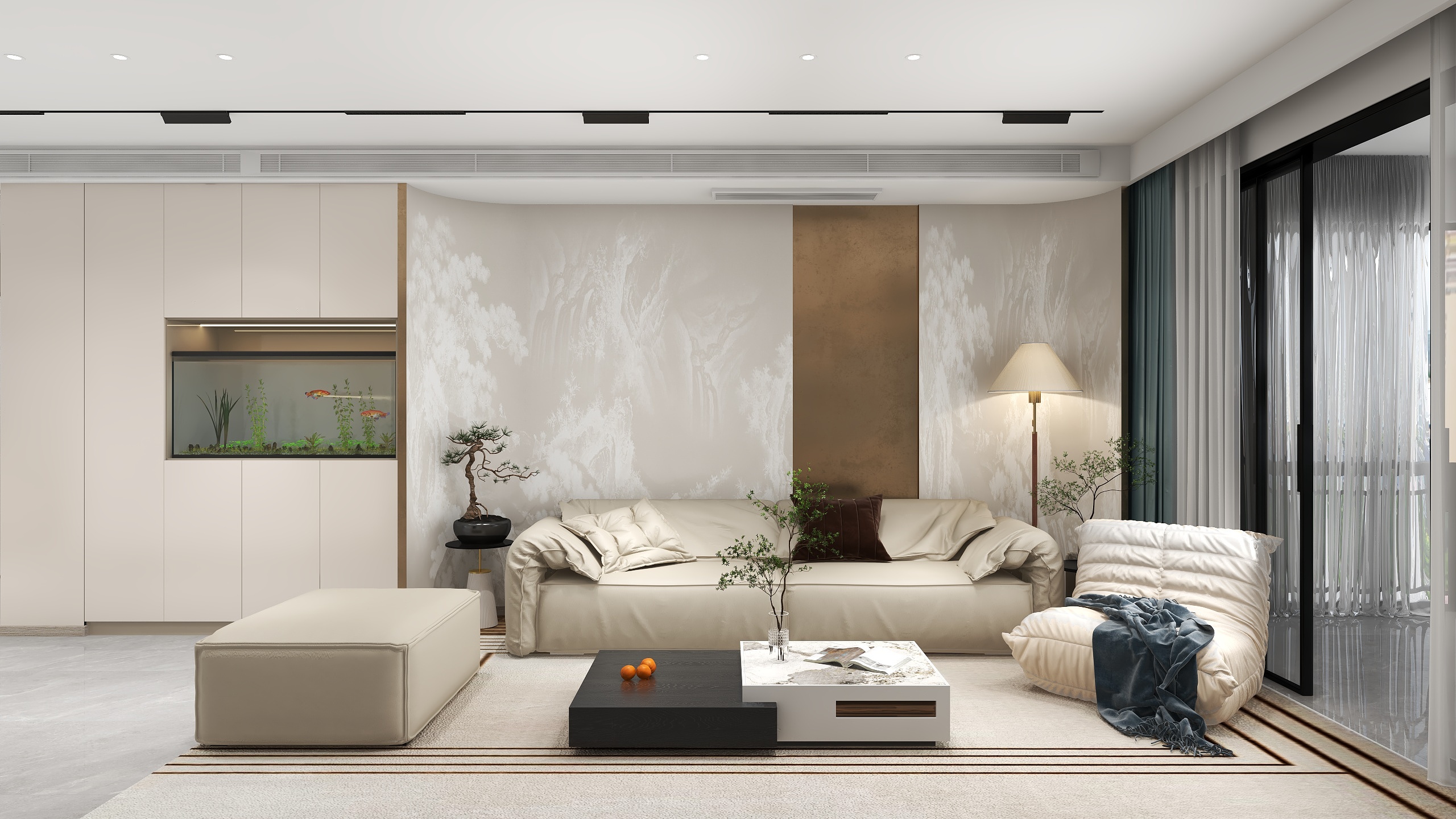 设计啊兴-繁荣学府现代简约132㎡3室-装修设计方案