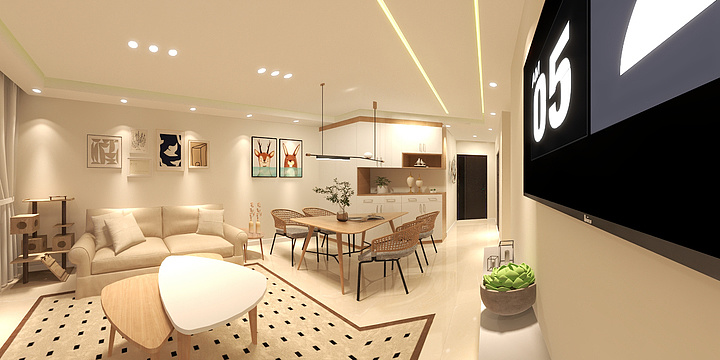 木境装饰-依凡-海德公园81㎡3室-装修设计方案