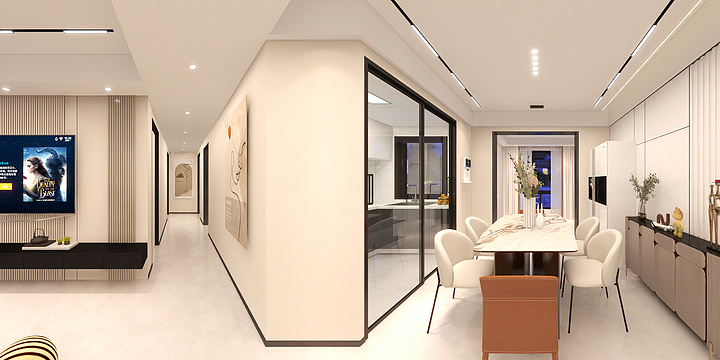 关镇铨设计--天一华府张姐-极简台式-装修设计方案