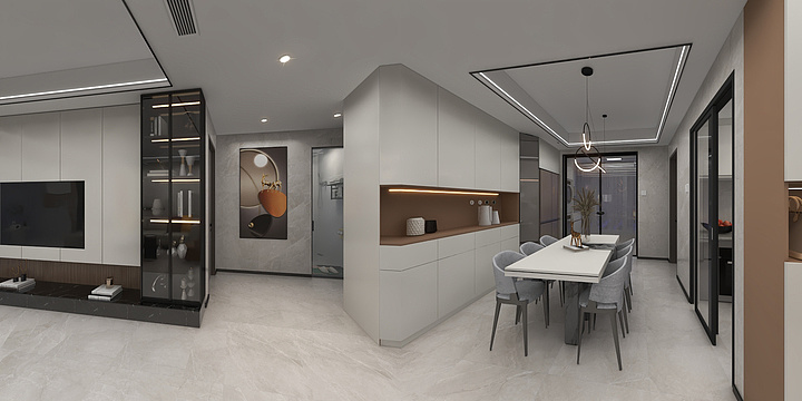 MKGL-现代白书桌LLT-3-6-7-装修设计方案