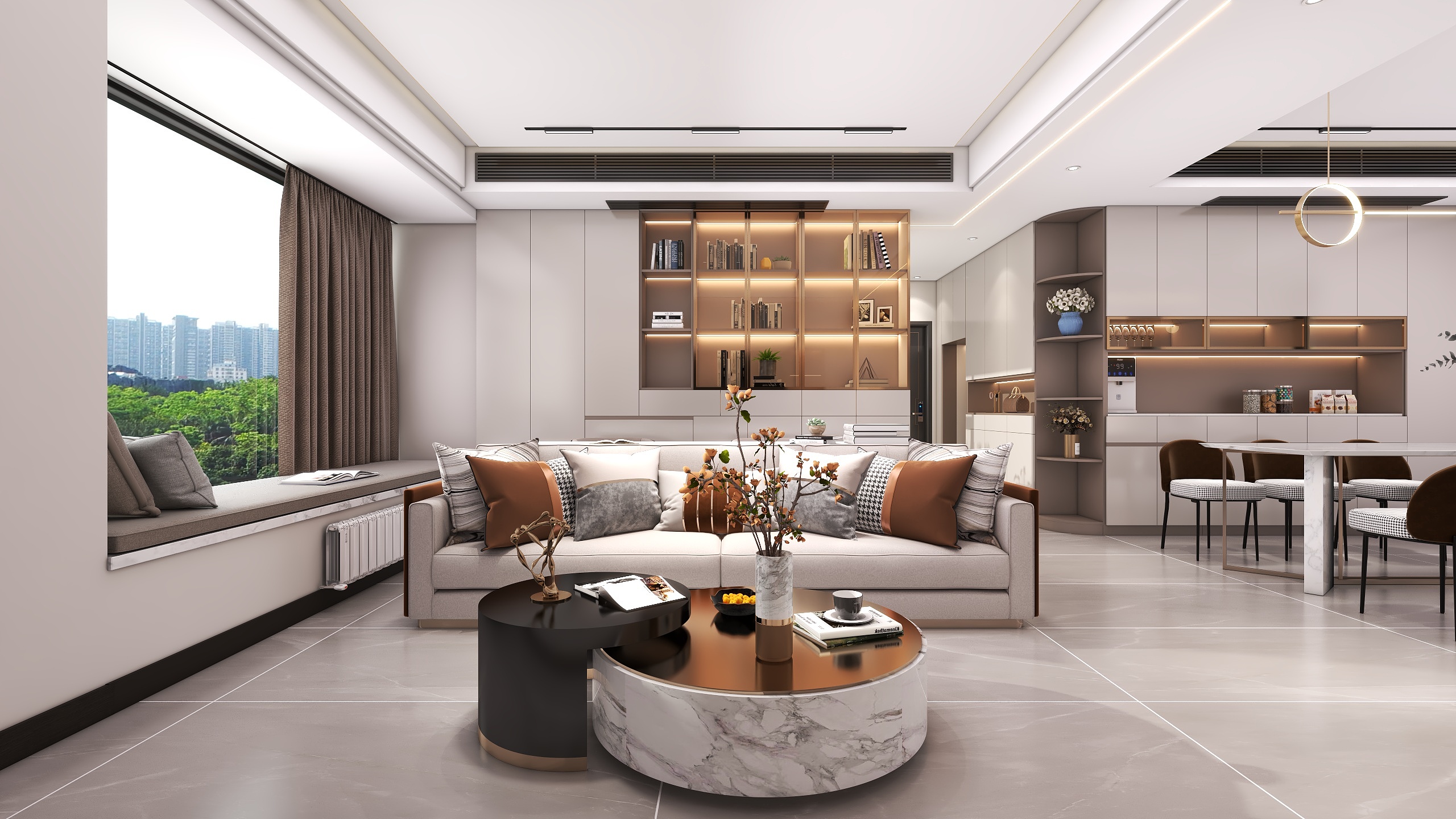 成爽-四川成都望江水岸（161平方意式轻奢四居室）装修效果图