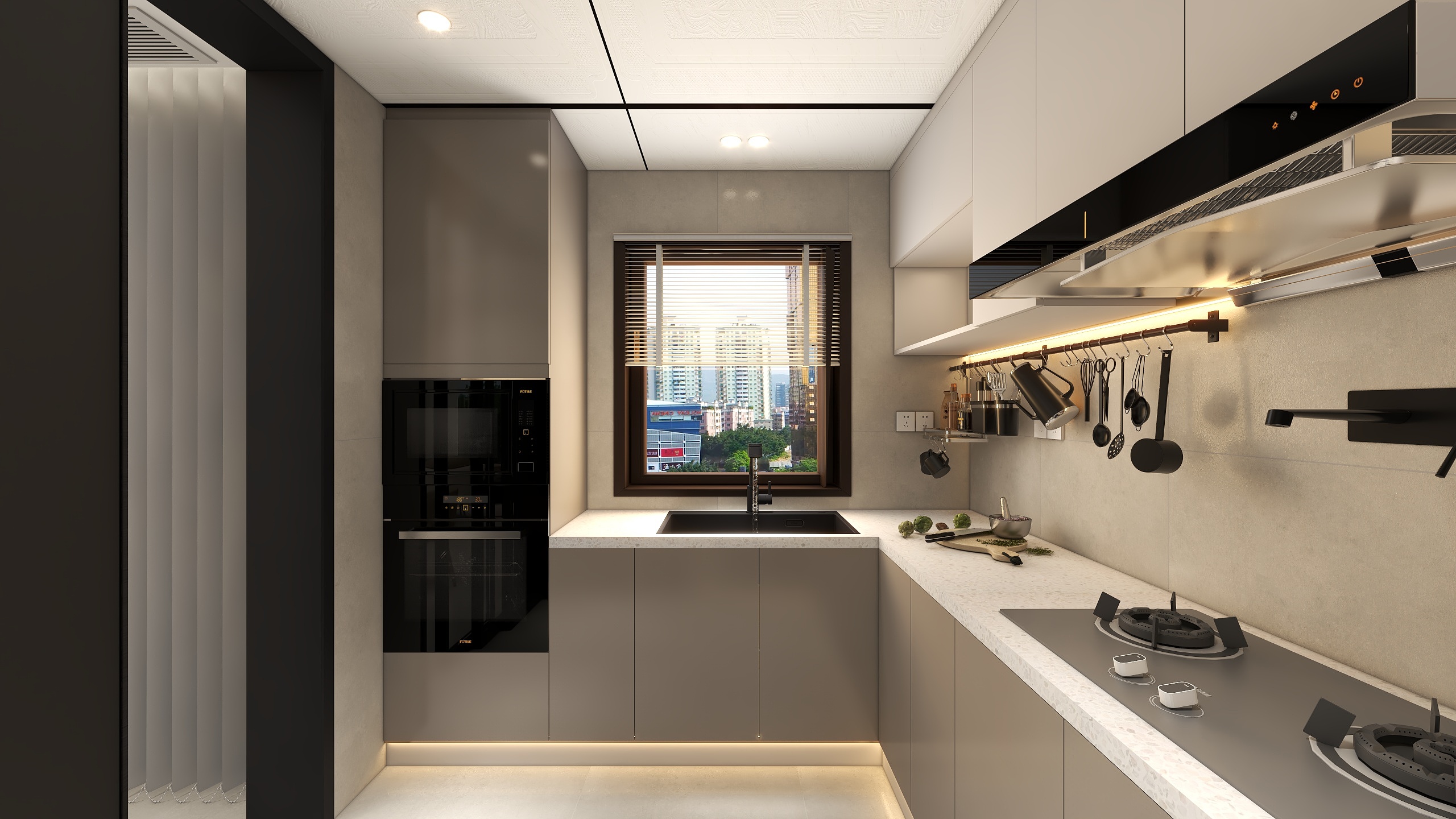 908Nvex-保利学仕府现代简约144㎡3室装修效果图