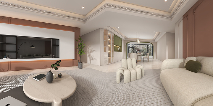 日照星海空间设计-美式客餐厅-副本-副本-副本-副本-副本-副本-装修设计方案