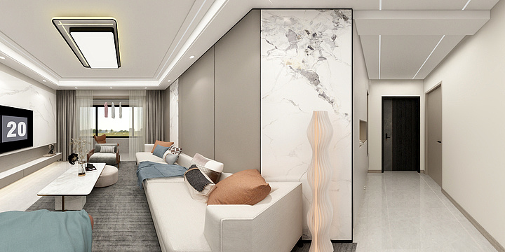 室内设计焦玲儿-亚都未来城米先生   122平米     现代简约-装修设计方案