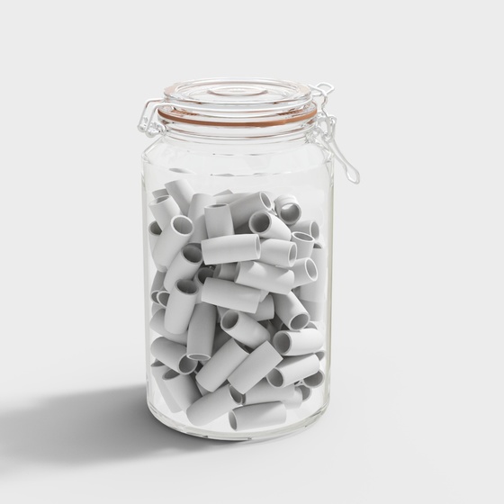 Modern nut glass storage jar