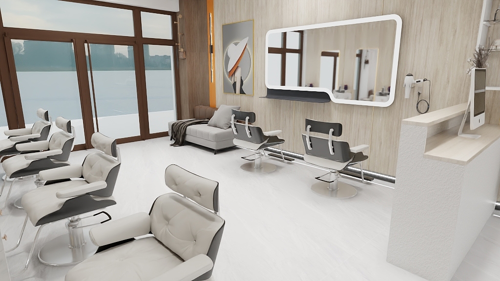 简色空间设计-理发店方案-装修设计方案