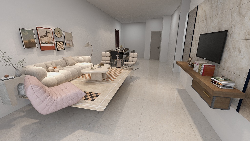 向梦想启航JASE-三室两厅户型-装修设计方案