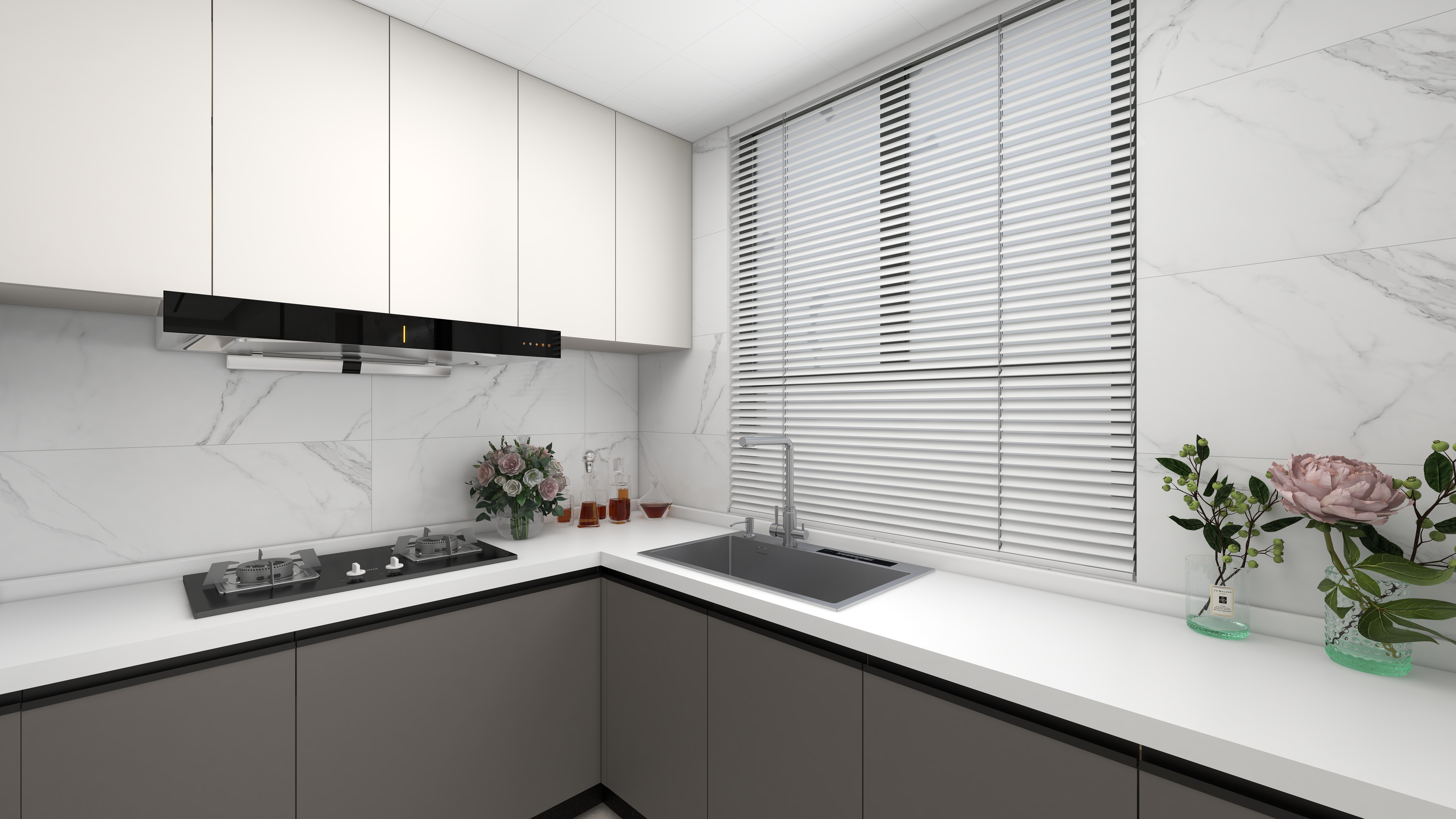 琳朔空间设计-奶油灰现代简约｜三室118平米-装修设计方案