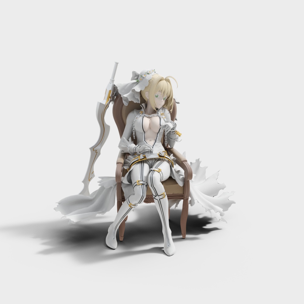 游戏少女手办