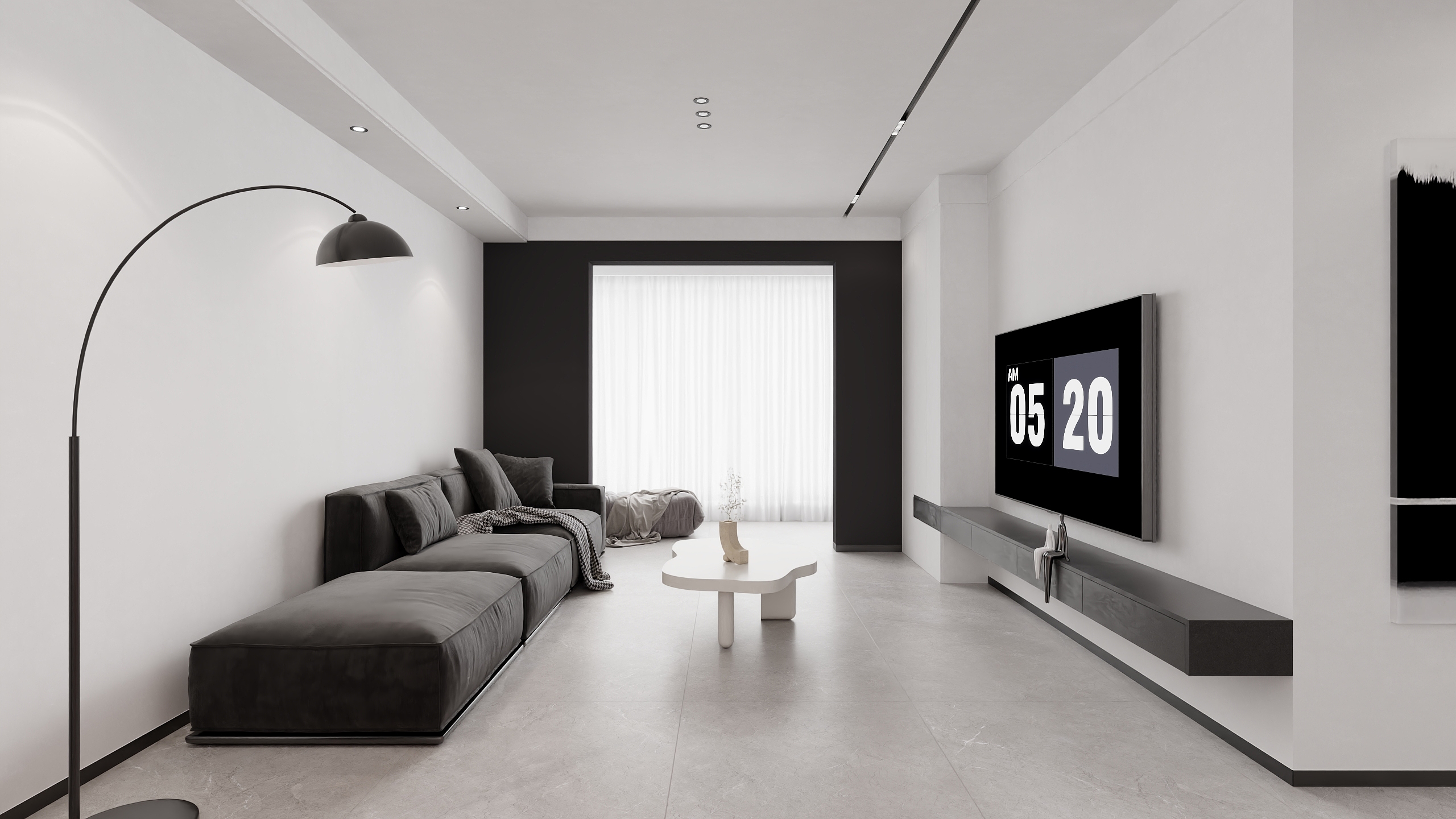 HoyPu-金筑时代黑白极简-装修设计方案