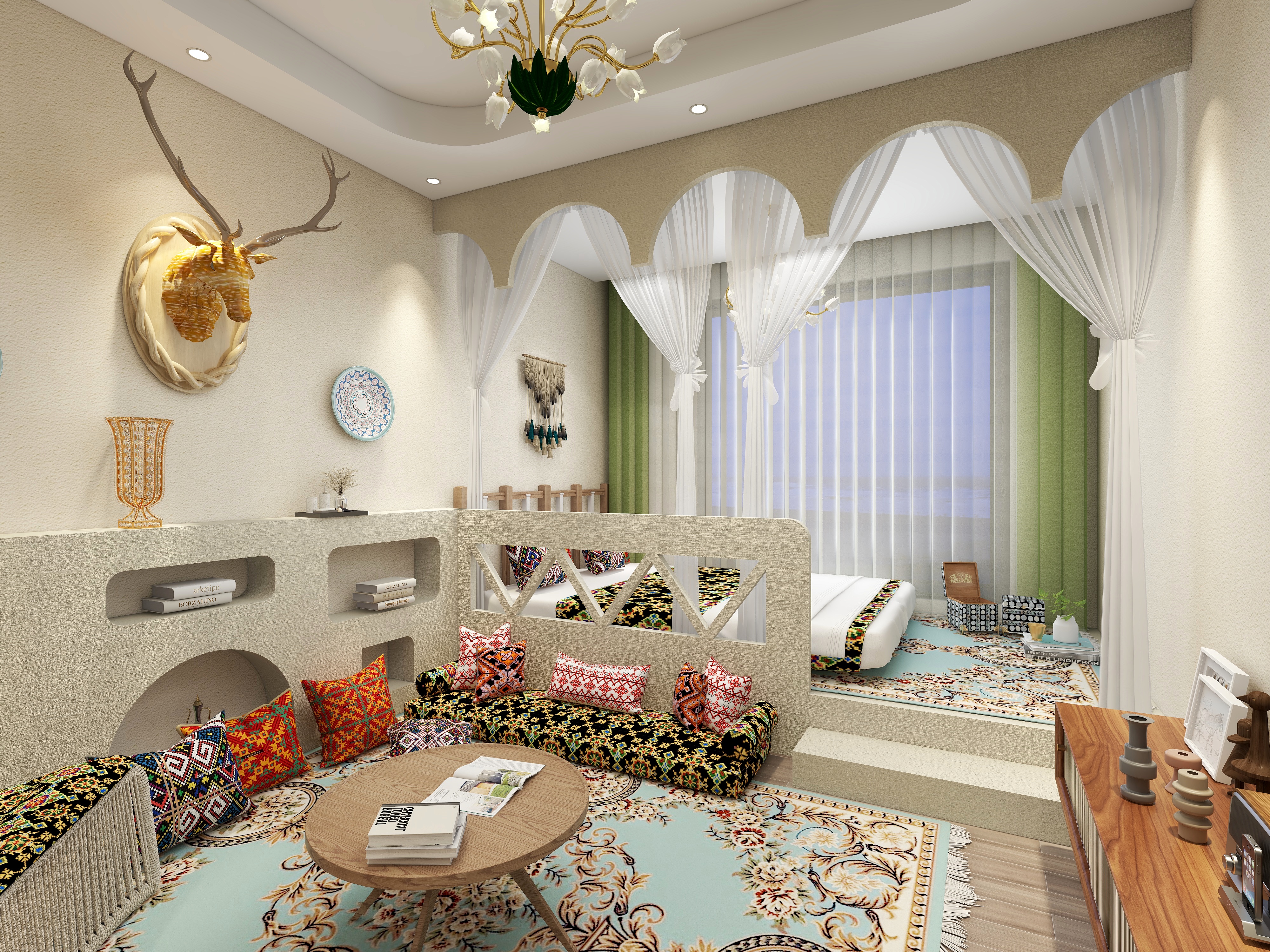 金钻全案设计-特克斯民宿阮红琳全套-装修设计方案