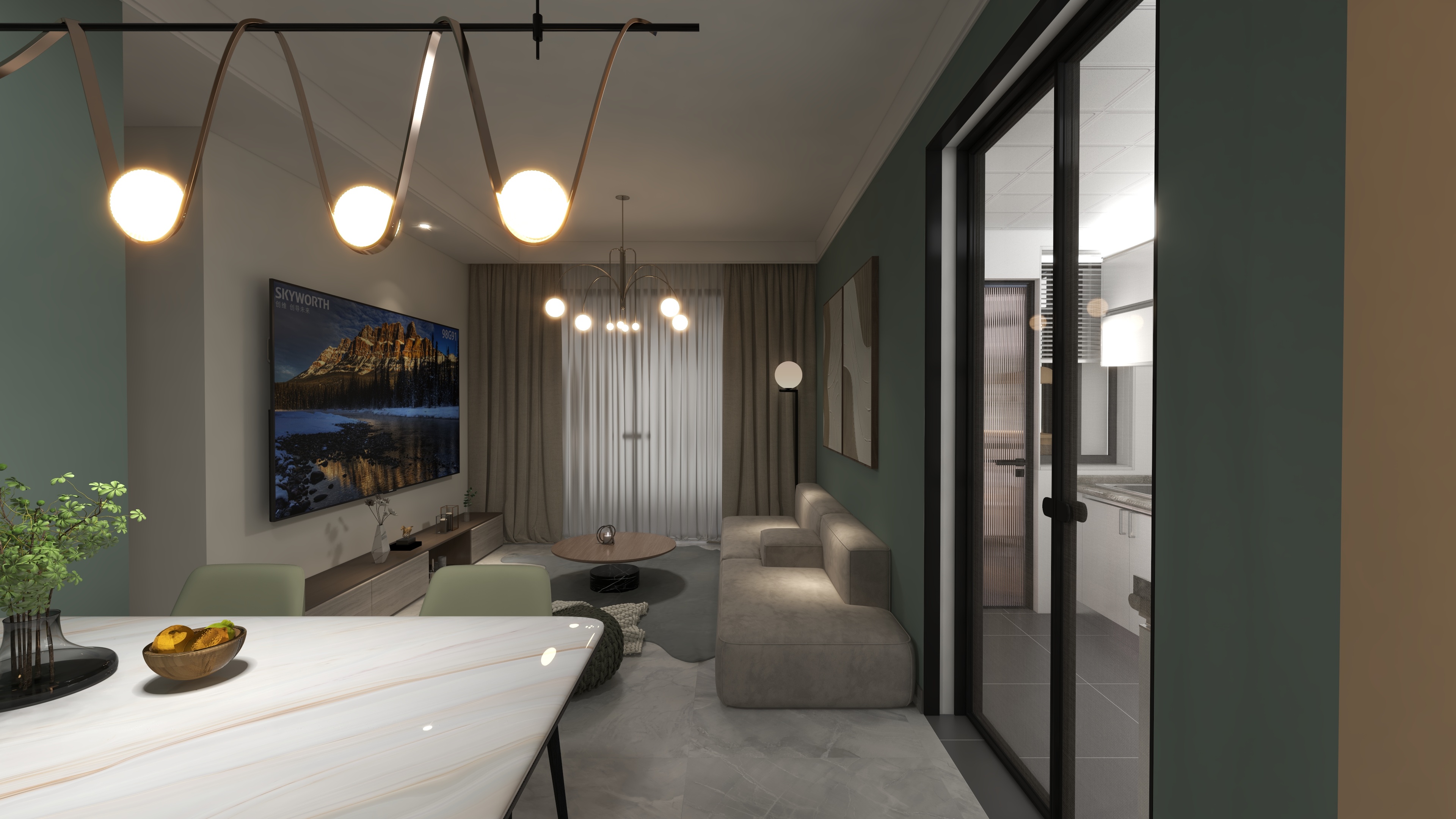 长亭杯酒-现代——阳光公园学府D2-装修设计方案