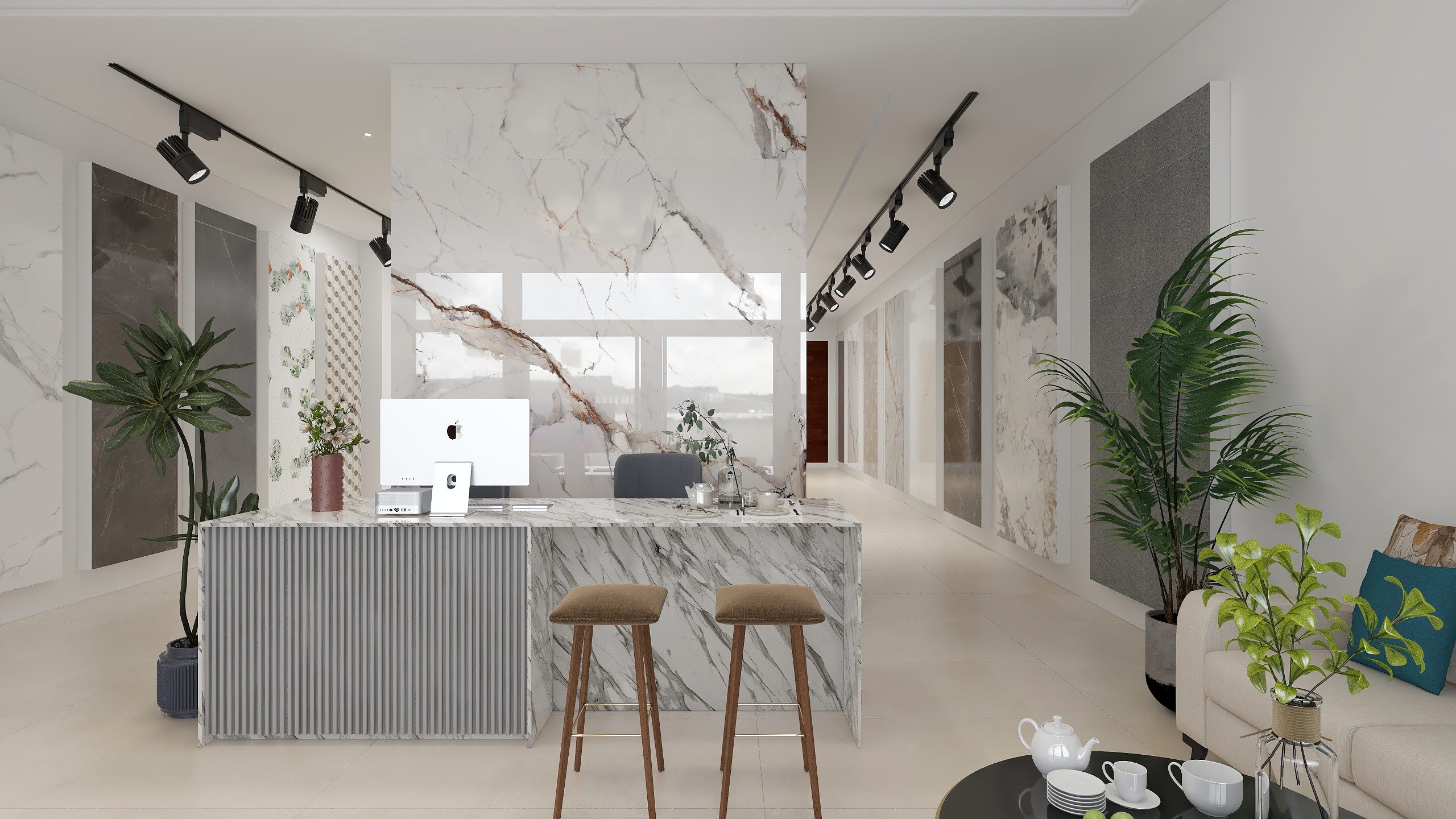 刘俊平-瓷砖展销厅-装修设计方案