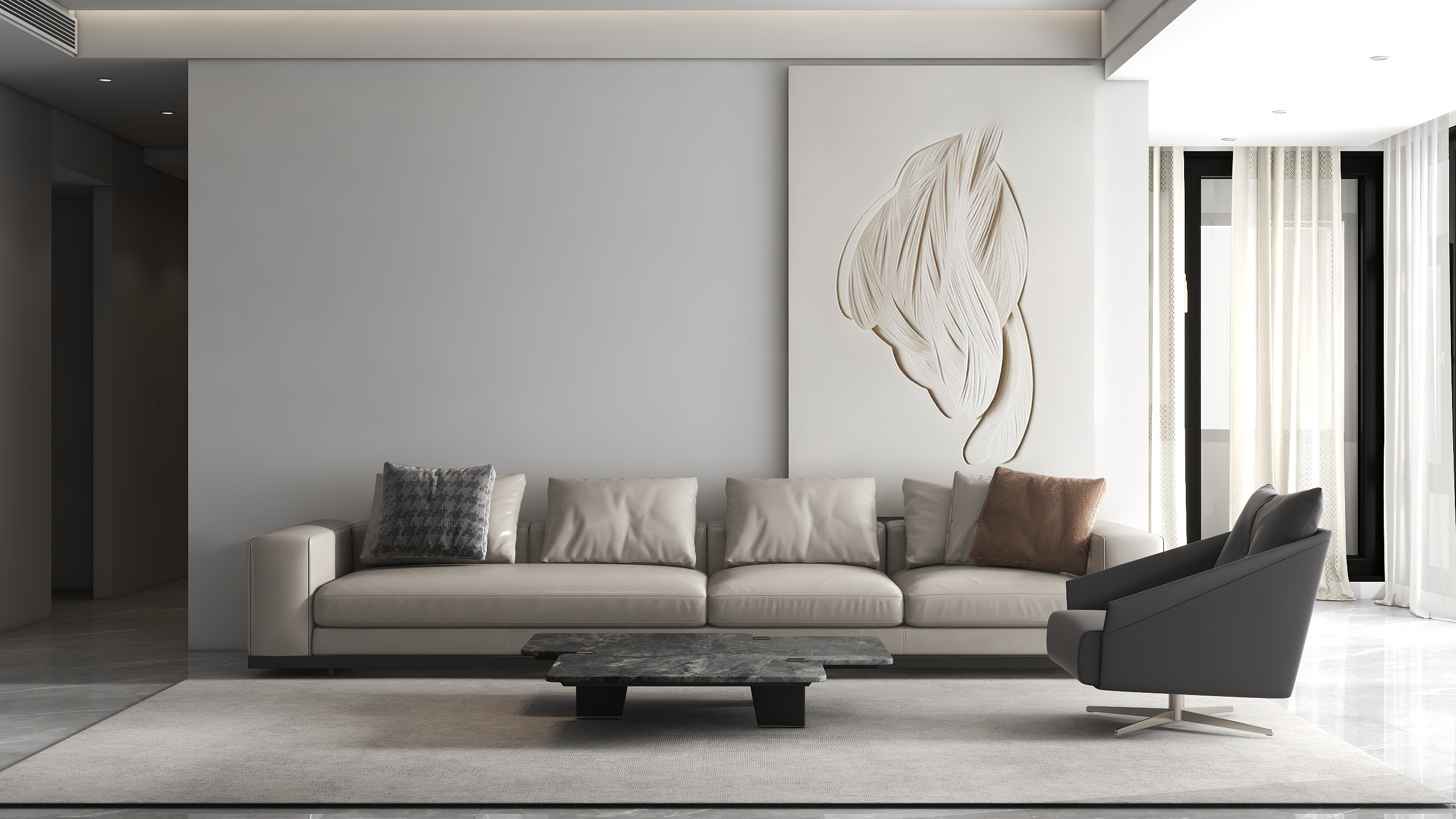 墨白之白设计-东方瑞景156.1-装修设计方案