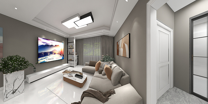 新艺空间18129265687-孔雀府90平dwg(2)-装修设计方案