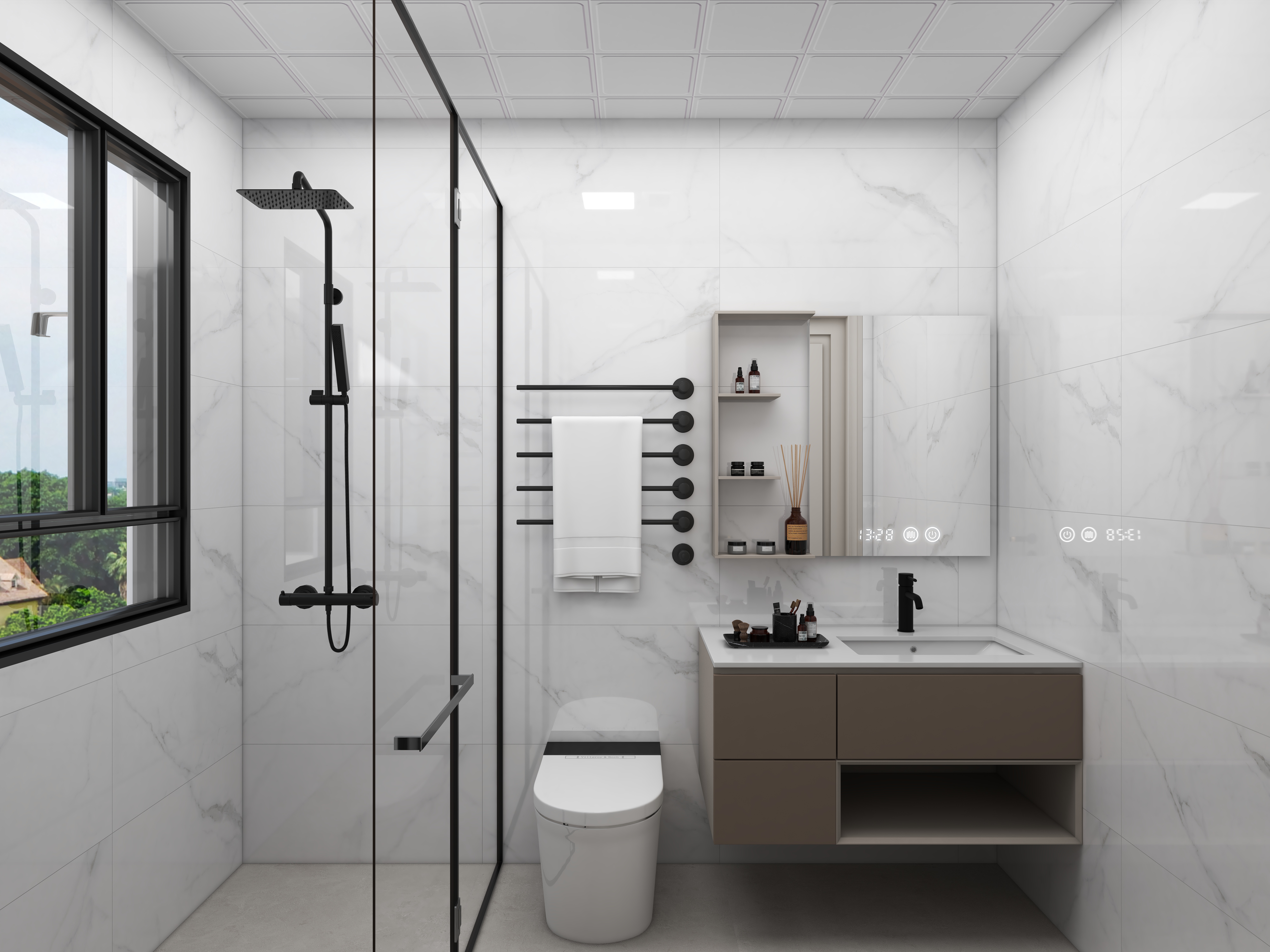 壹诺设计工作室-114㎡3室-现代简约装修效果图