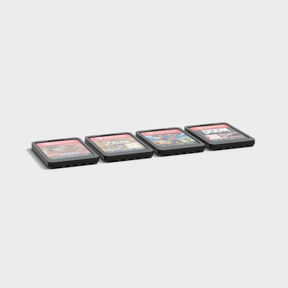 任天堂SWITCH游戏机卡3D模型