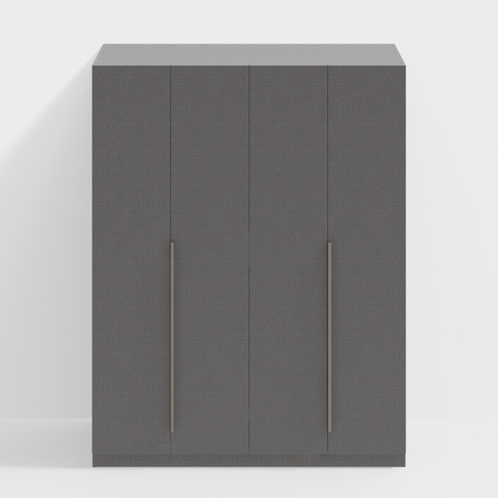 Modern simple four-door wardrobe