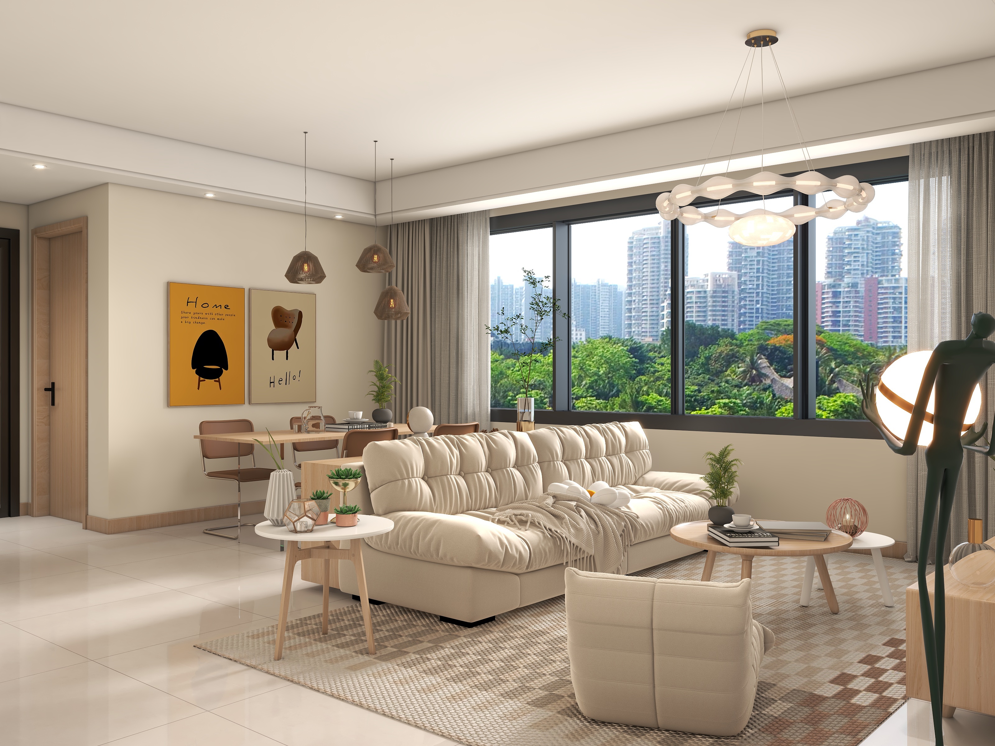 設計單-120㎡ 北欧奶油 意向图-装修设计方案