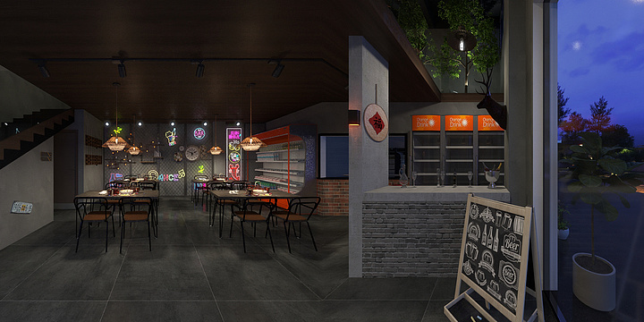 那年冬天GnGW-烧烤店效果图-（3-2）-CAD-装修设计方案