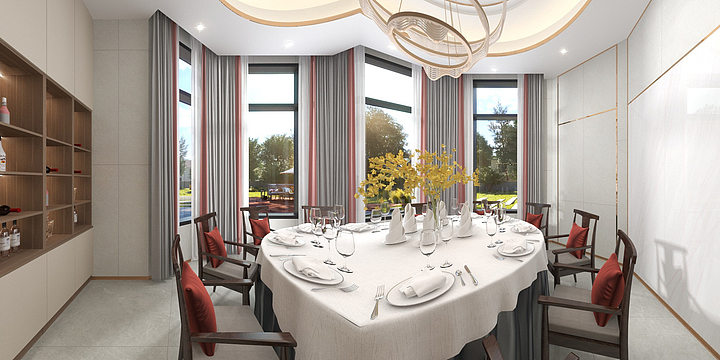 设计师啊中-雅居乐源湖街别墅-装修设计方案