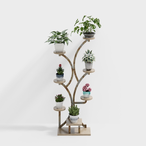 Indoor green plant stand