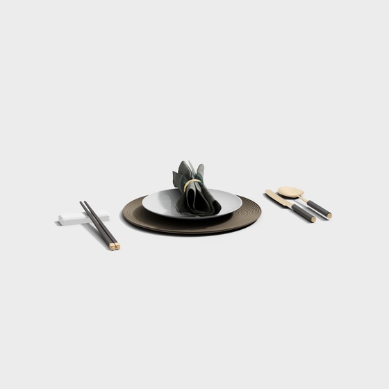 Dish chopsticks tableware combination