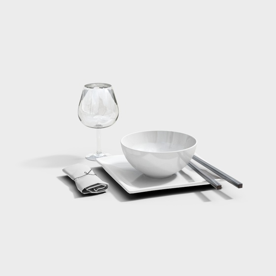 Dish chopsticks tableware combination