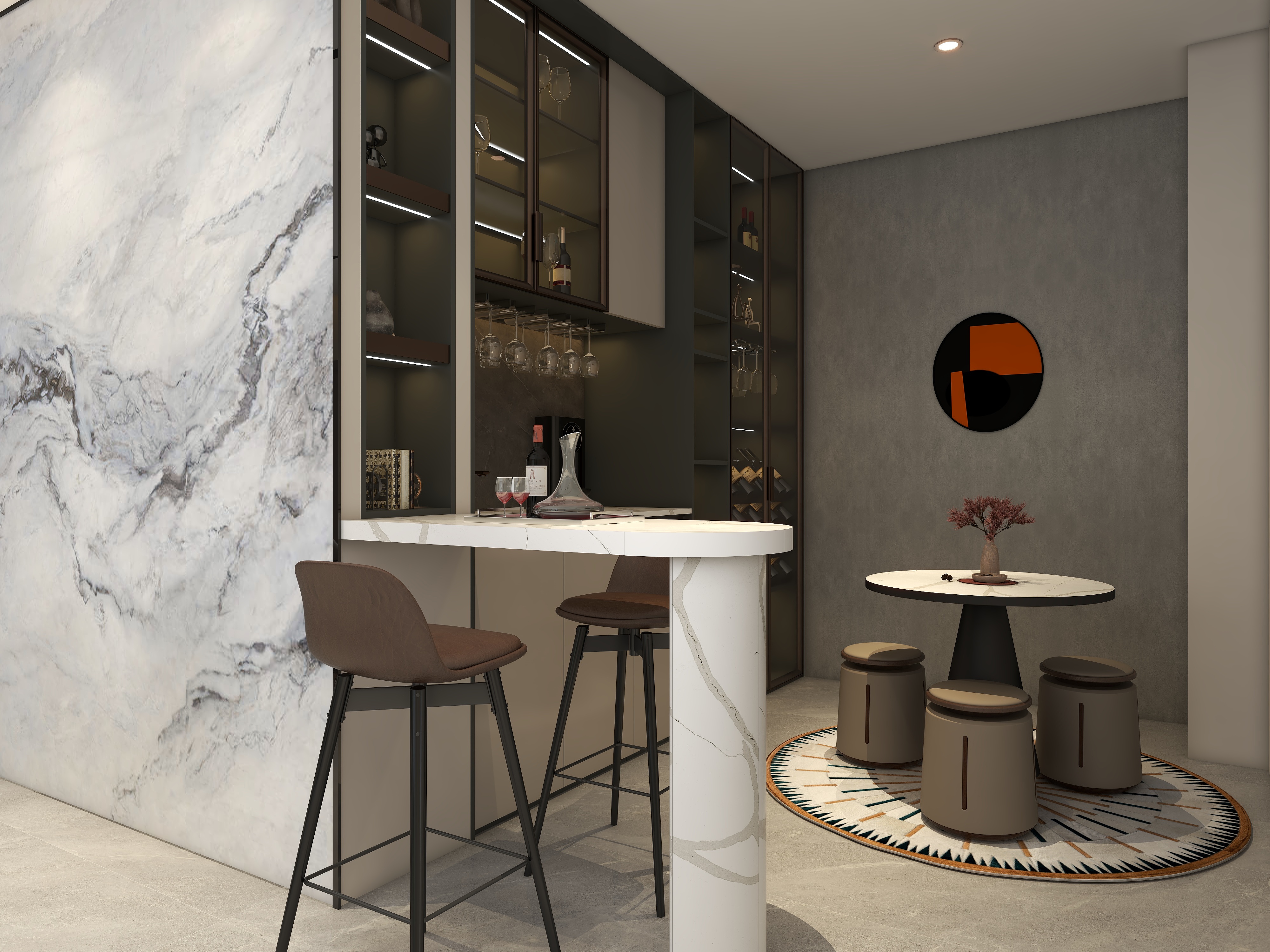 梁总永宁豪宅一楼 厨房-红酒屋-副本-装修设计方案