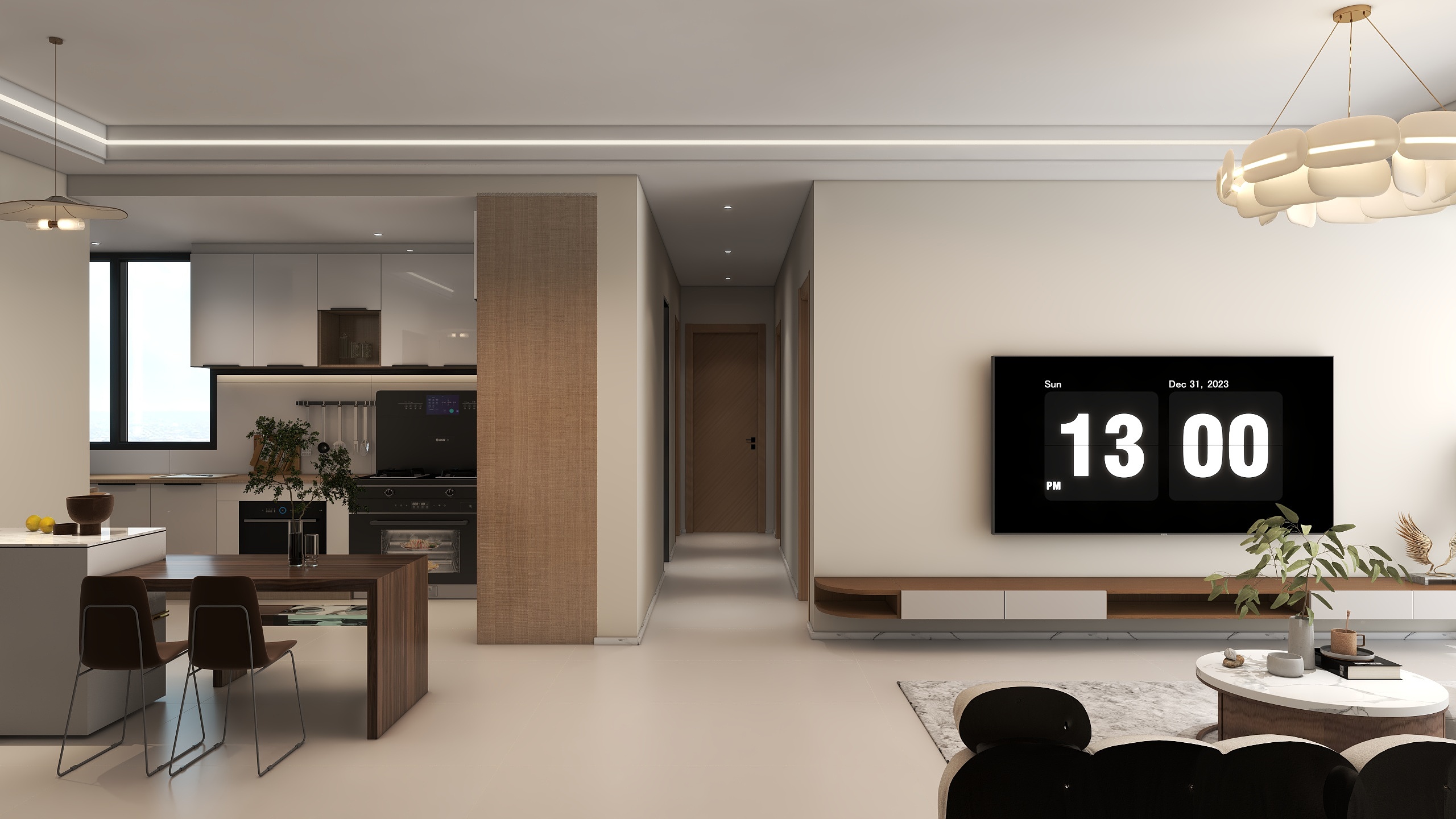 五花肉I阿茂-江与城129㎡1室-装修设计方案