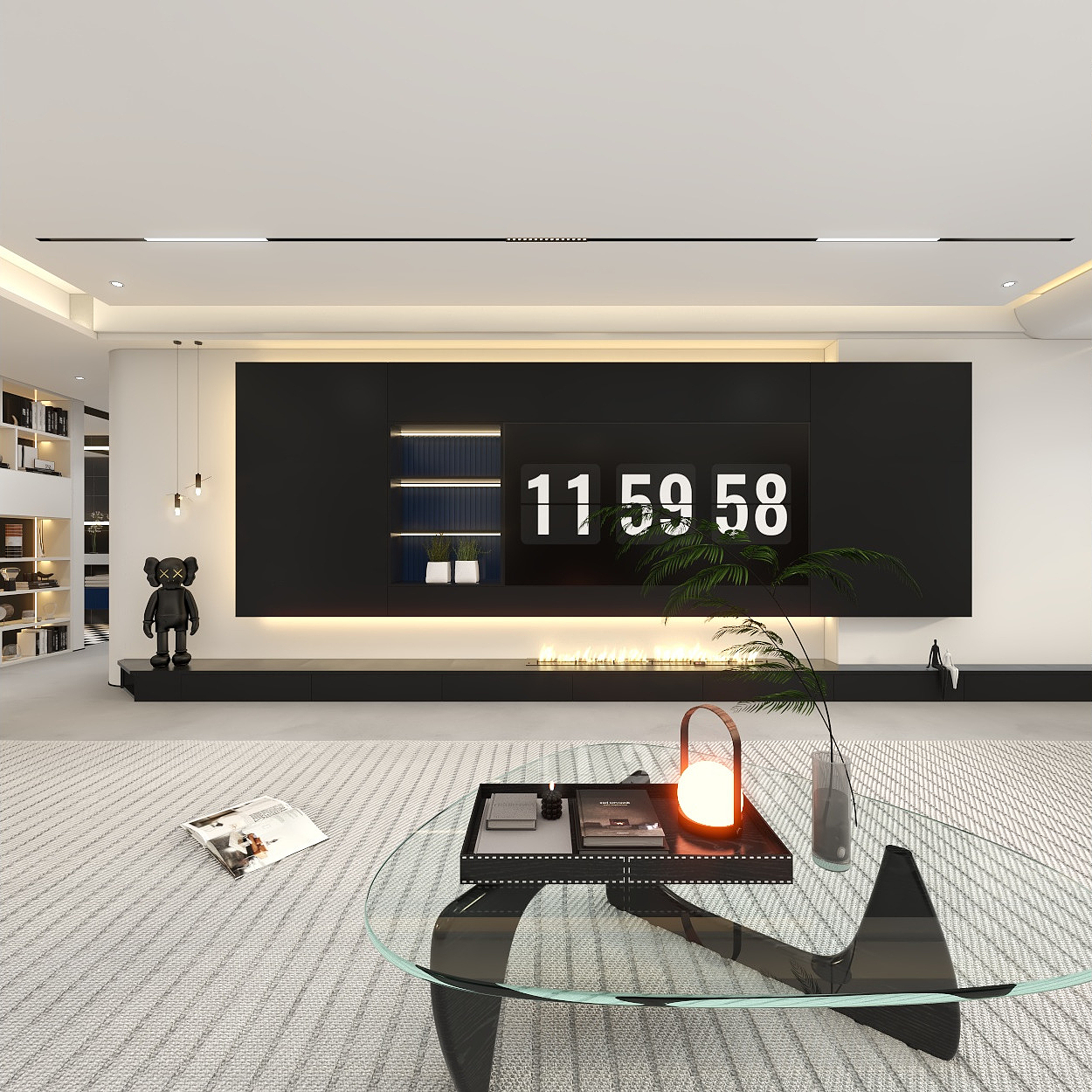 自由设计师-十二-黑白无声*蕴藏万千+187平现代暗色系装修效果图