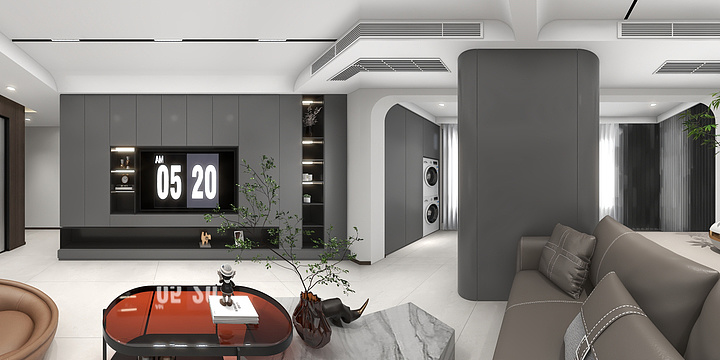 一叶设计机构-静安府意式极简风格-装修设计方案