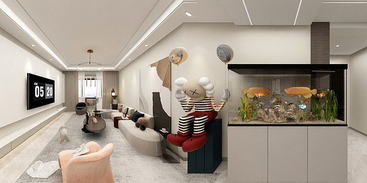 室内设计焦玲儿-迎宾佳苑郭先生    128平米     全案设计-装修设计方案