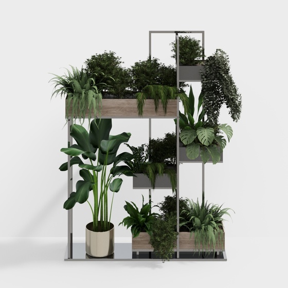 outdoor green plant stand