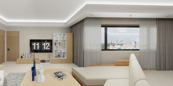 设计师胡小康-绿城春风燕语99平方(CAD原始平面图)-装修设计方案