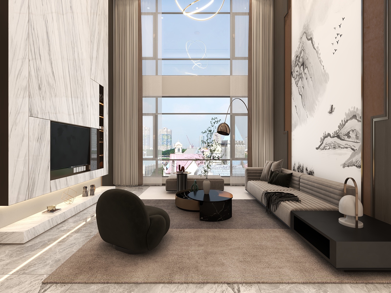 夏梦焱-别墅装修效果图