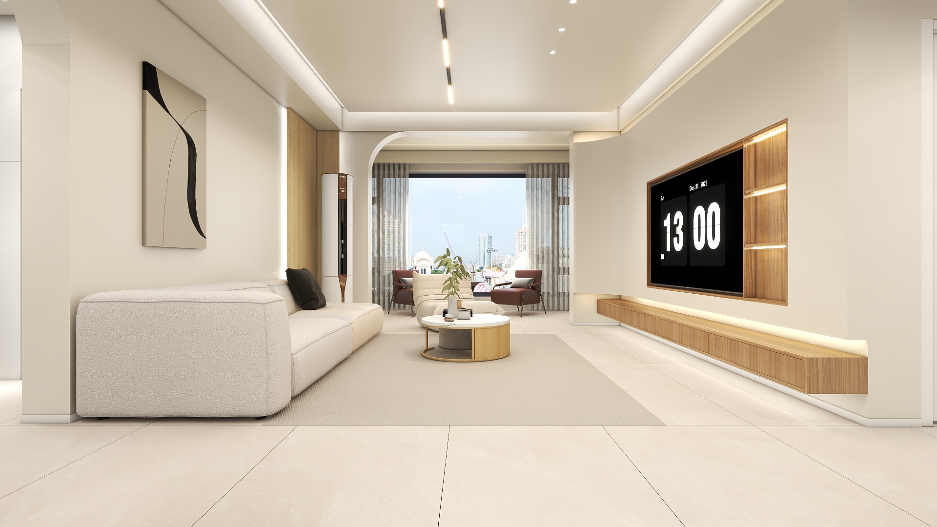 张亚兰-雁归来140㎡4室——原木奶油装修效果图