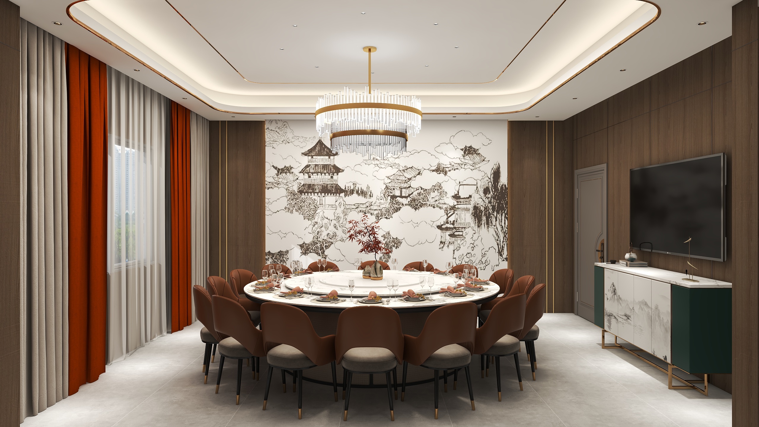 DESIGN满天星-会所餐厅区域-装修设计方案