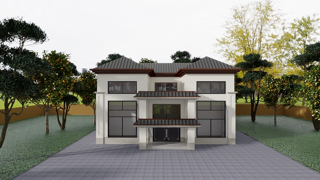 蓝玥儿-新中式双拼自建别墅-装修设计方案