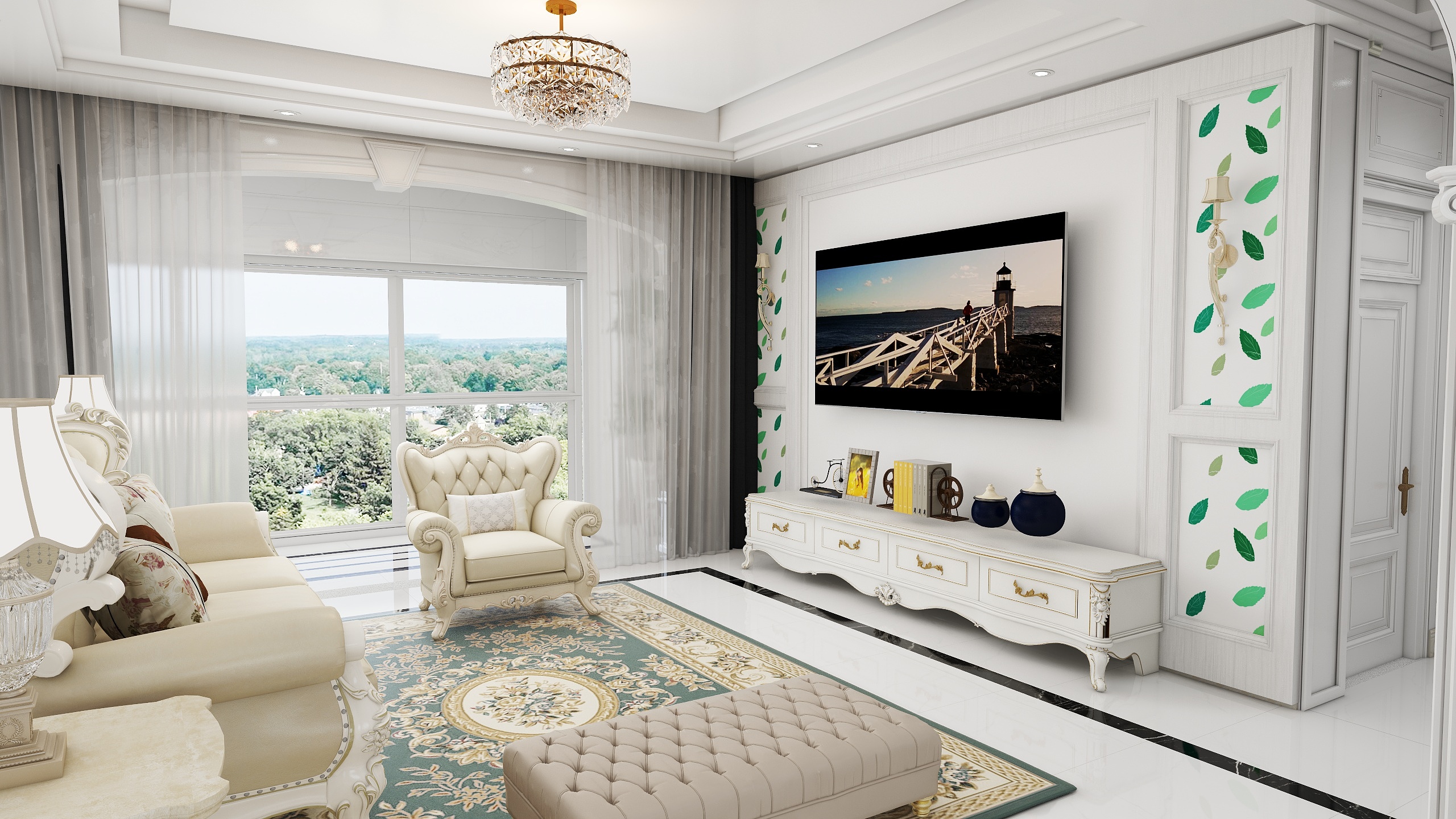 Daytime 冰璃-125㎡3室装修效果图