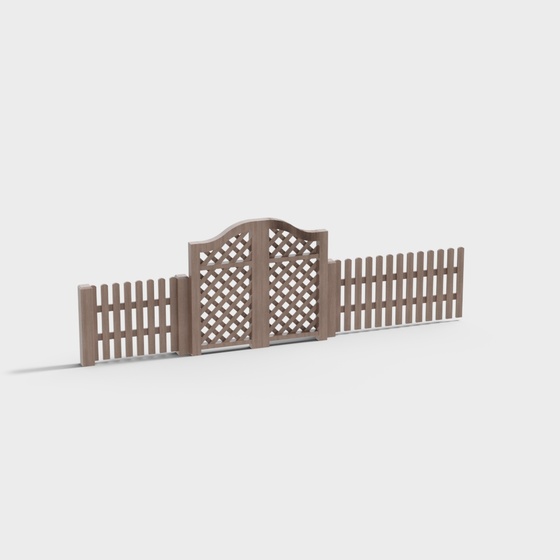 Modern wooden fence for outdoor patio