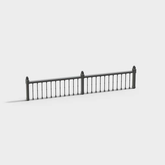Chinese Style Black Metal Fence for Stairs