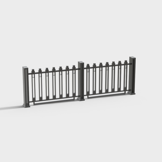 New Chinese style black metal fence for balcony