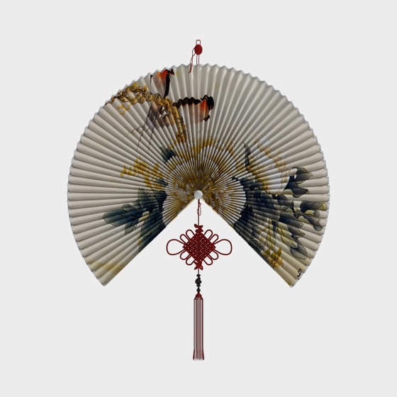 New Chinese style fan wall decoration pendant