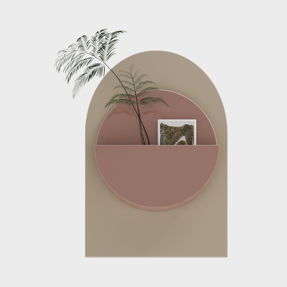 Brown Nordic Wall Decoration Pendant 3D Model