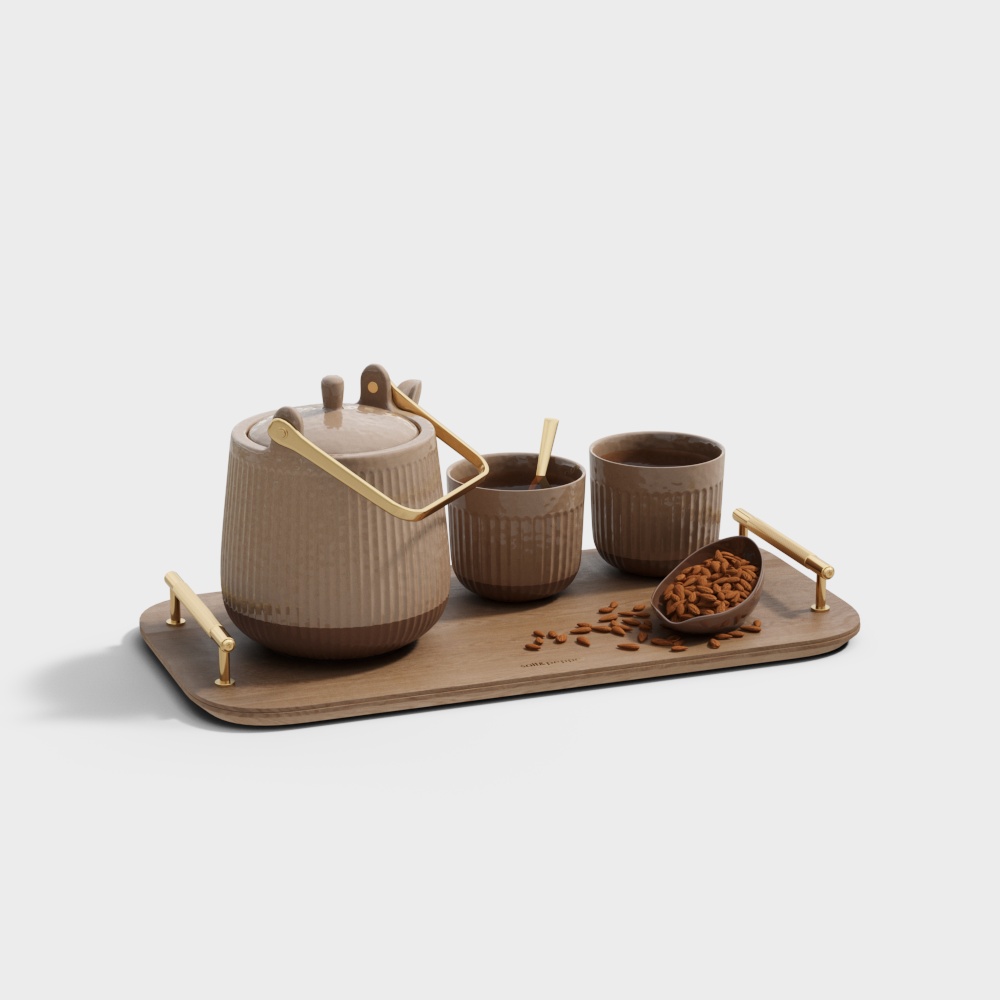 现代茶具摆件