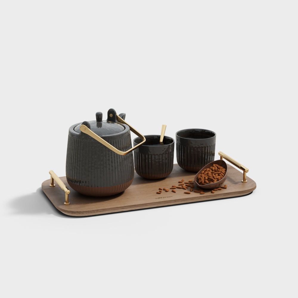 现代茶具摆件